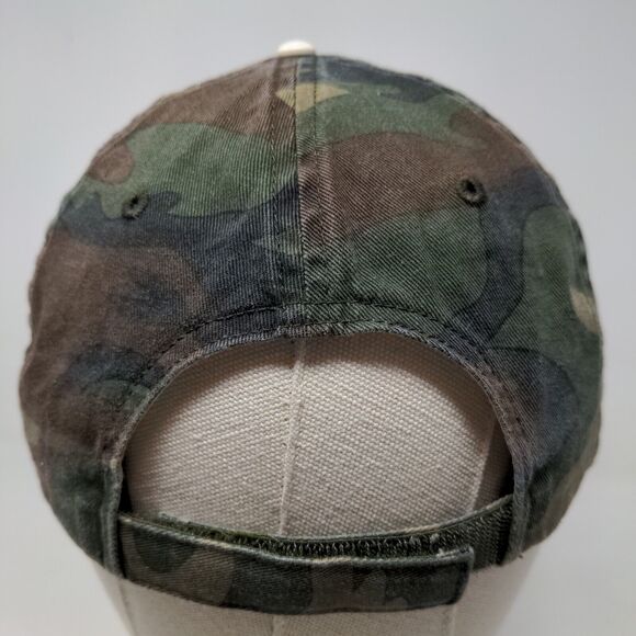Port Authority Men's Strapback Camo Hat OSFA The Edge Embroidered Logo - Picture 7 of 11